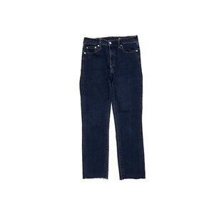 Gap‎ Resolution Slim Straight Raw Hem Women's size 27 Dark Wash Blue Denim jeans